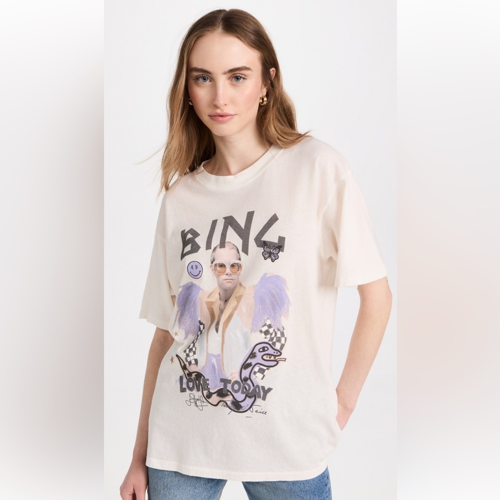 NWT AUTHENTIC ANINE BING Lili Elton John Tee Size Small